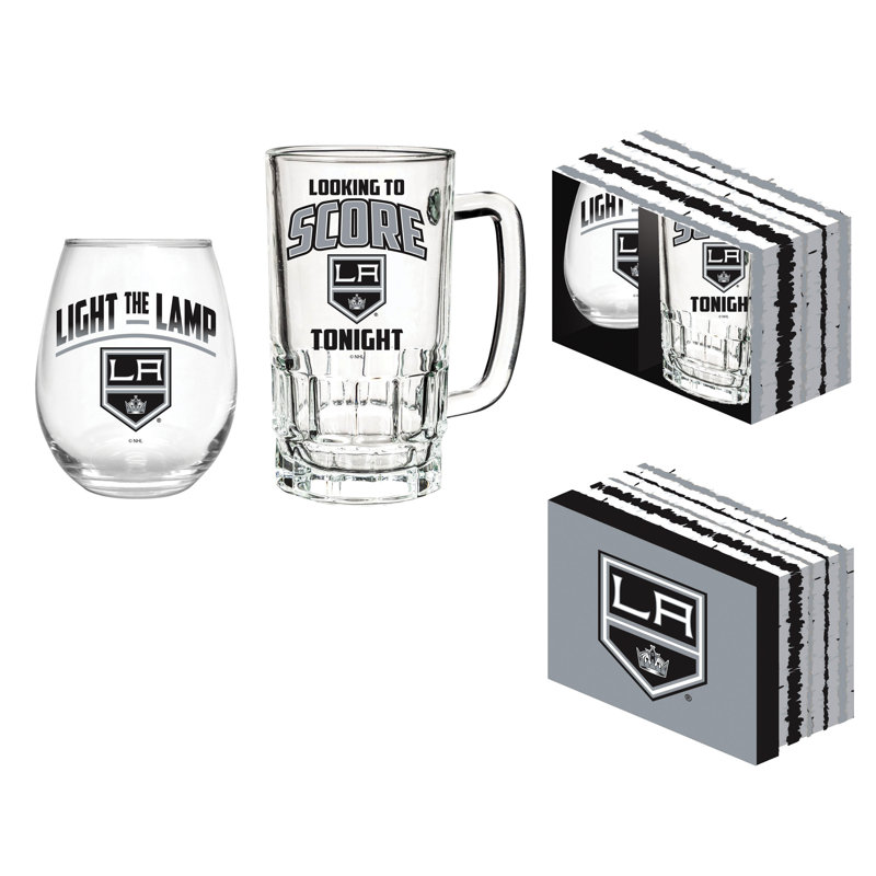 Ensemble-cadeau NHL Team Pint Glass and Wine, Kings de Los Angeles