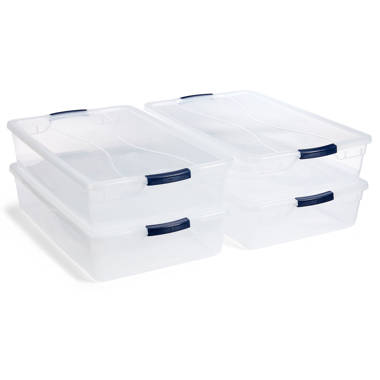 Sterilite 28 Quart Clear/White Storage Box, 28 qt - Harris Teeter