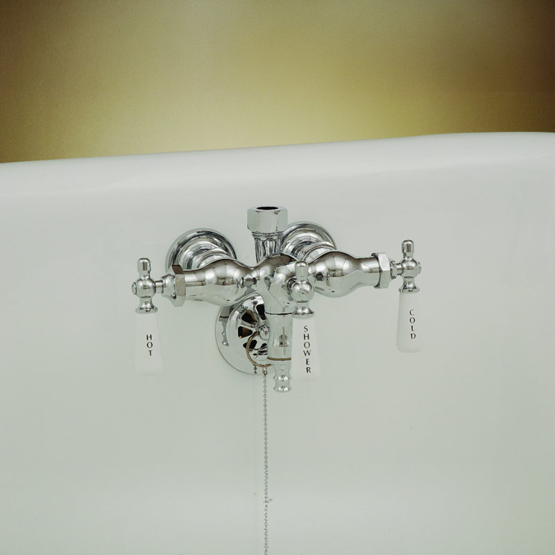 Robinet inverseur de baignoire pour rehausseur de douche par Strom Living, Nickel mat