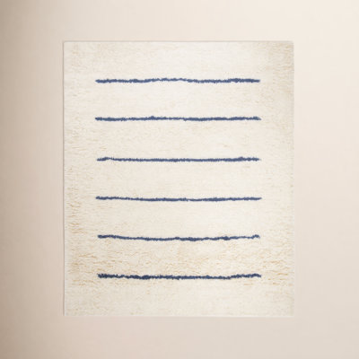 Mayer Handmade Wool Ivory/Navy Rug