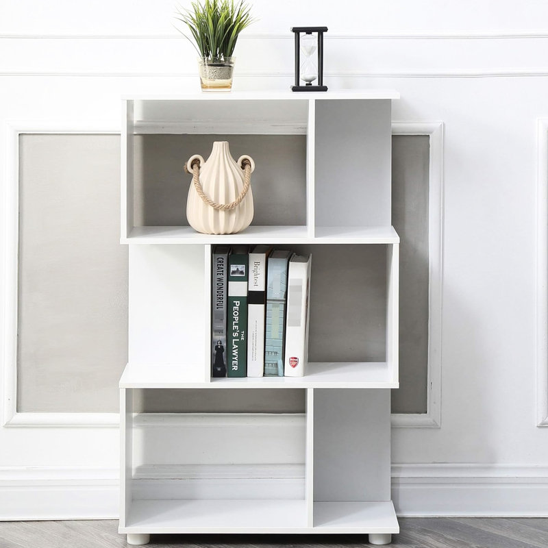 Bibliothèque blanche à 3 tablettes Staggered