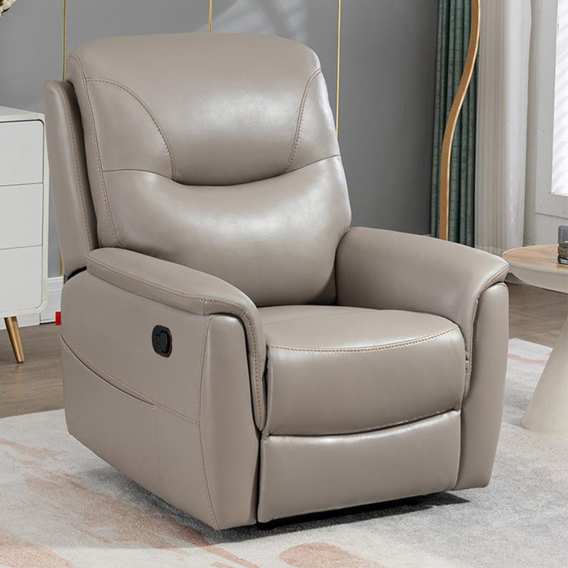 Keever, Light Gray Faux Leather
