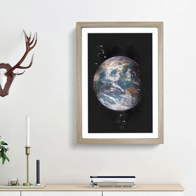 Eastern Hemisphere of Earth - Framed Print