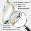 Grand miroir mural beige et bleu Escape Flowers I - Floral 3D Shapes
