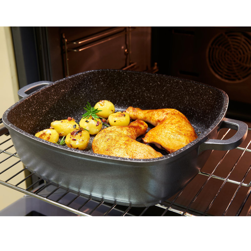 Stoneline Non-Stick Aluminum Saute Pan with Lid, Grey, 3 L