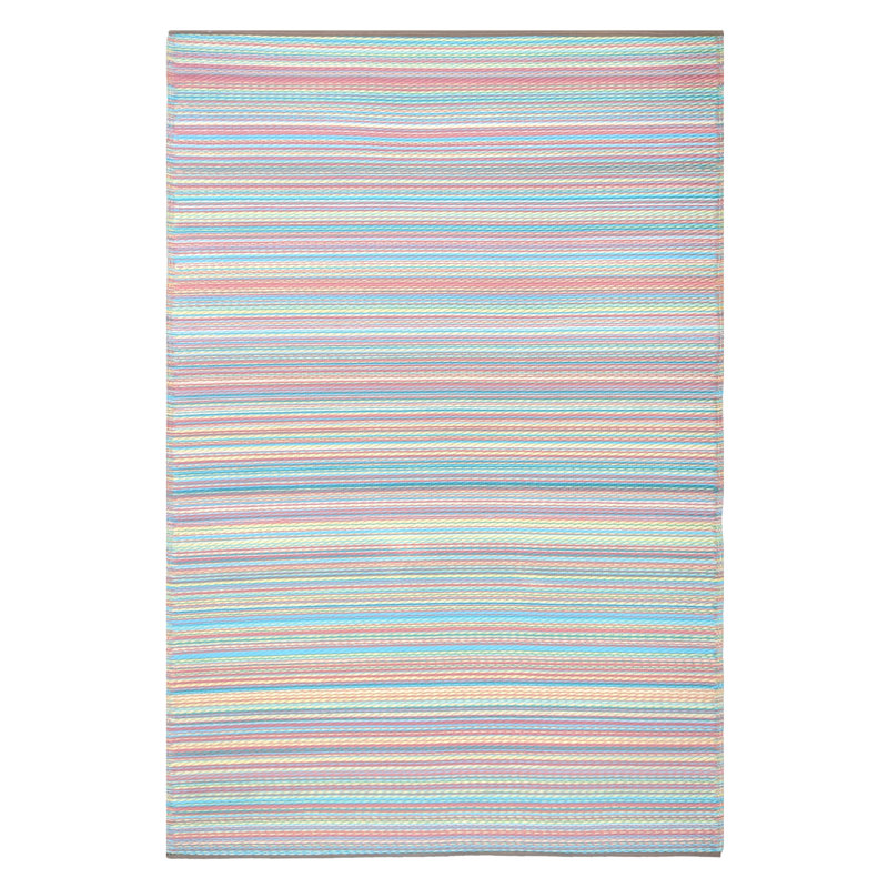 Segolene Rectangle 120 cm x 180 cm Striped Hand Woven Indoor / Outdoor Area Rug