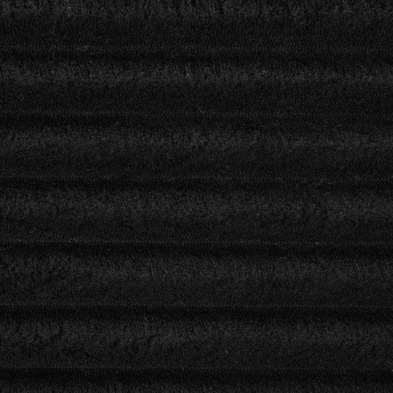 Canapé double 106 po Cloud, siège profond modulaire pour le salon, tissu velours côtelé noir, aucun assemblage requis, 2 sièges, siège mi-moelleux, rembourré de mousse, espace principal idéal, assemblage de conception,