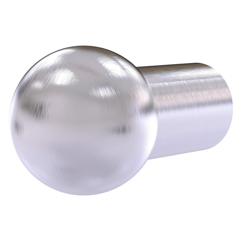 Gober 3/4" Diameter Round Knob, Satin Chrome, 3/4"