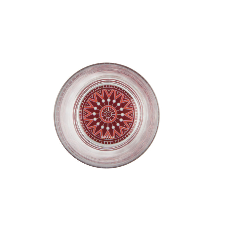 Mandala Red 340ml Drinking Glass Set