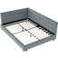 Structure de lit confortable en velours gris avec et pour la chambre à coucher Revêtement moderne avec accoudoirs confortables