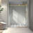 6076 Brushed Nickel Shower Door - Style With 70Mm 304 Stainless Steel Pulleys, Soft Closing Adjustable, Nano Easy Cleaning, Stick -Proof Membrane, 5/16'' Fully Tempered Glass, Bathroom, American-122074059