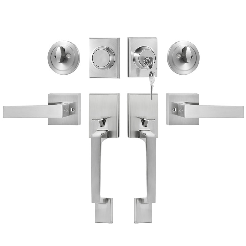 Ensemble de poignées doubles, Nickel satiné