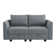 61" Square Arm Modular Loveseat with Storage Space