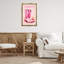 Toile flottante encadrée rose avec bottes de cow-boy par Andrea Haase-930444533-930444528