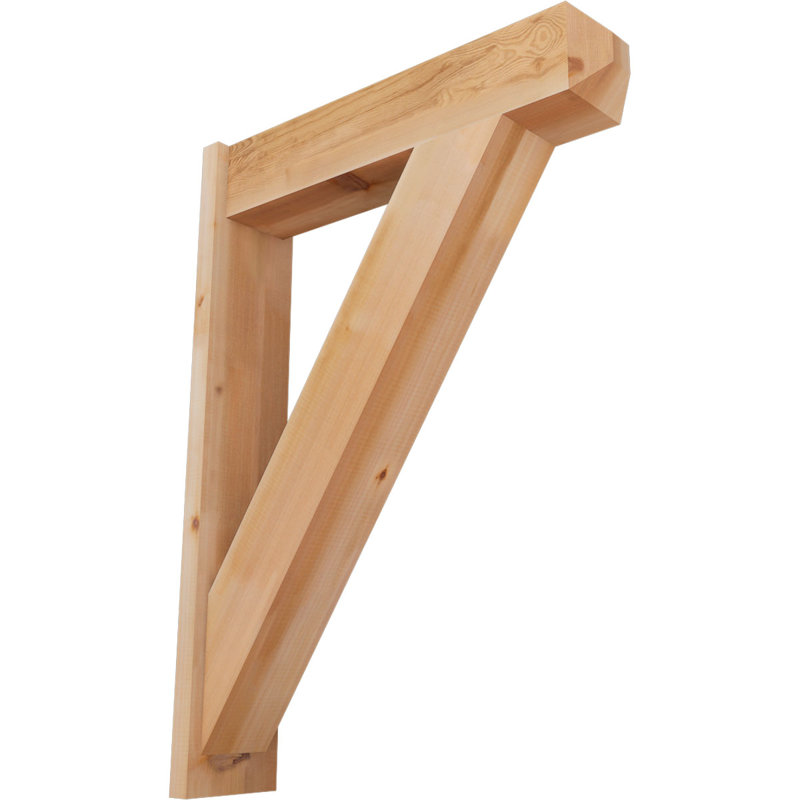 Artisan traditionnel en bois rustique, Cèdre rouge occidental l 7 1/2 po (lisse), P 32 po x H 44 po