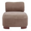 Chaise d'appoint moderne en polyester brun pour le salon - Convient aux animaux de compagnie, capacité de 330 lb, siège de salon élégant pour la maison et le bureau-2069628402