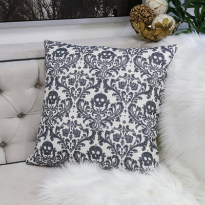 Coussin Skull - Coussin décoratif noir et blanc