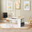 Activity Children Table with Storage Bookcase and 2 Chairs Set