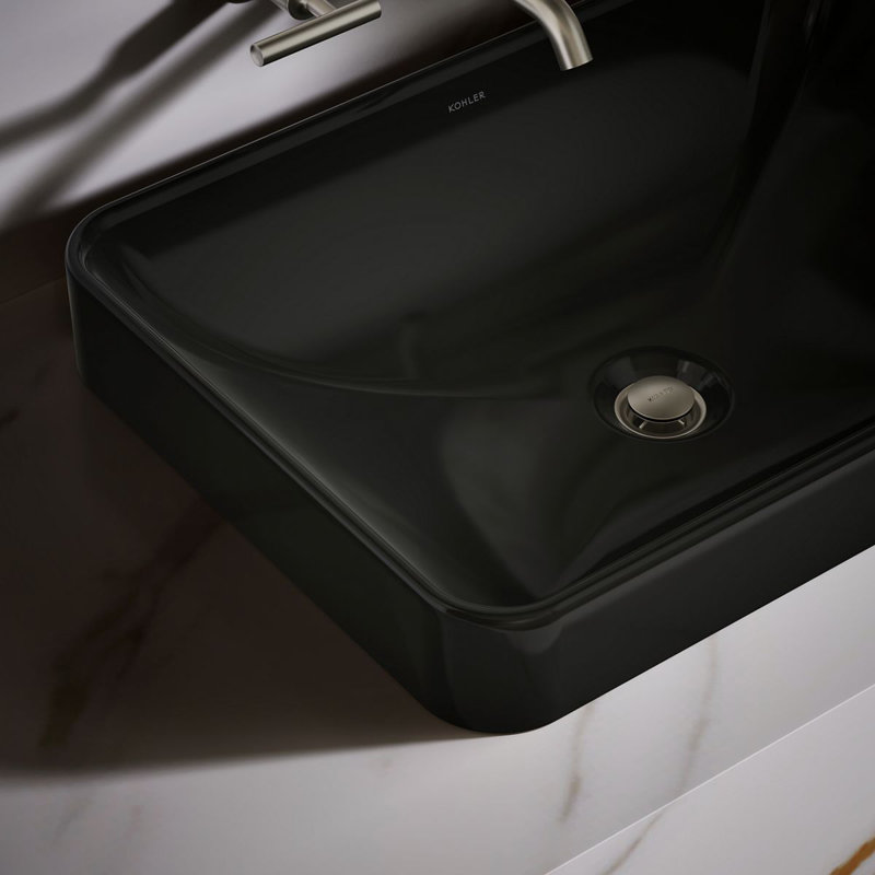Vox Rectangle Vessel Bathroom Sink In Black