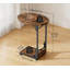 The Foldable Round C-Shaped Side Table with Metal Frame-131649021