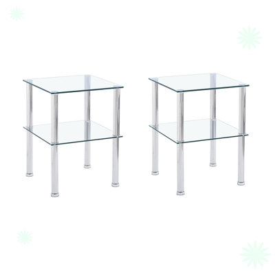 17.66'' W Metal Nightstand