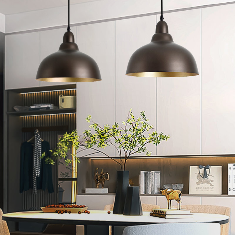 Luminaires suspendus en bronze huilé 30 cm Farmhouse , Noir, noir, noir, noir, Noir mat