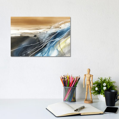 Paysage abstrait - reproduction d'art mural - toile tendue