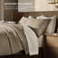 Ensemble de courtepointe 100% coton EVERGRACE Channel Stitch, couvre-lit en satin de coton prélavé, ensemble de literie 3 pièces doux et respirant avec 2 taies décoratives pour toutes les saisons-124555135-124555136