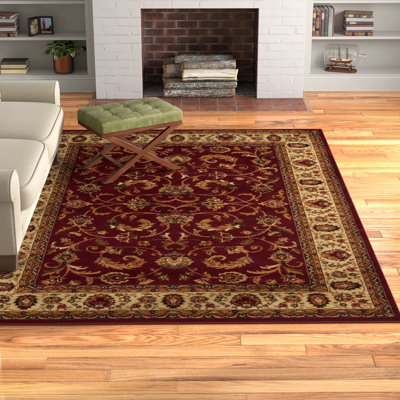 Tapis à motif oriental rouge / ivoire Cokeley