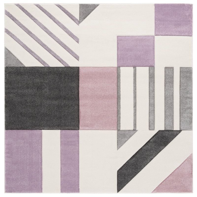 Jeromie Performance Geometric Rug, Square 6'7"