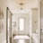 Transitional Pendant Light Seeded Glass Shade Adjustable Cord