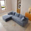 Canapé modulaire de 105 po, canapé modulaire Cloud avec assise profonde, canapé modulaire en L moderne avec méridienne, canapé rembourré pour salon, sans assemblage, (gris)-131519056