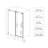 56-60"W X 76"H Sliding Shower Door, Frameless Glass Shower Door With Brushed Nickel Hardware, Towel Bar And Handle,Drop Shipping Available-125316988