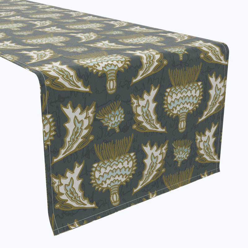 Table Runner, 100% Cotton, Floral 146, 108" x 16"