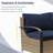 Patio Loveseat With Left And Right Armrests-1629266255