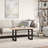  Coffee Table O-Frame 35.4"X15.7"X17.9" Solid Wood Pine And Steel