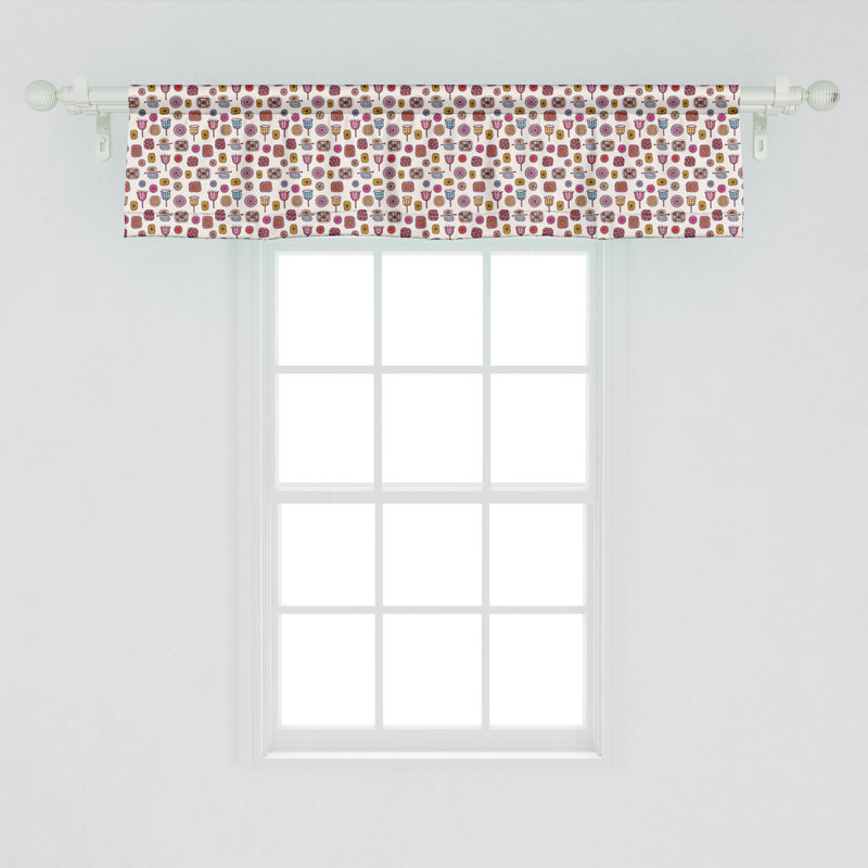Multicolore de cantonnière 54 "Ambesonne Hipster, L 54 po x L 12 po