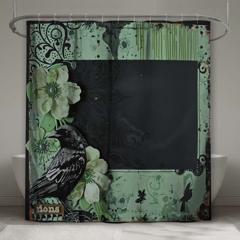 Rideau de douche Bird - Boho, L 70 po x H 93 po