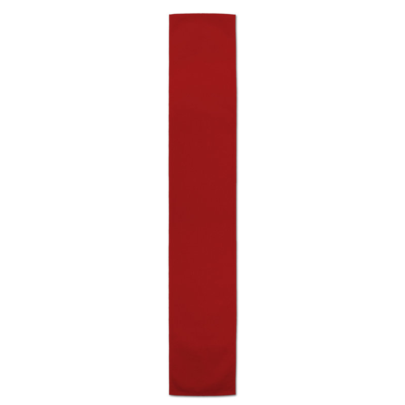 Chemin de table Doster, 72 po x 16 po, Rouge, Couleur unie