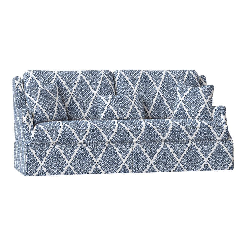 Savannah 87.5'' Slipcovered Sofa, Perigold Emmeline Lapis