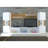 Modern TV Unit with Wall-Mount Capability, White & Teak Finish, 63.0 x 49.2 x 12.4 inches | 100% Melamine Coated Particle Board, Numerous Shelves | Stylish & Functional Design for Living Room & Entertainment Spaces