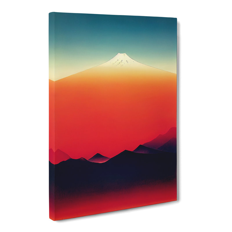 Kenedy Japanese Mountain Peak - Wrapped Canvas Print, 50cm H x 35cm W x 3cm D