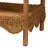Bystrik Bohemian Light Honey Scalloped Rattan Side Table