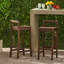 Tabourets de bar durables en bois d'acacia, style moderne et contemporain pour les réceptions en plein air