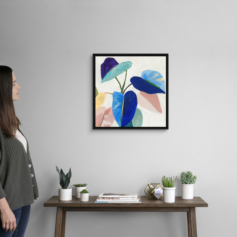 Art mural sur toile Bright Mood II, H 22 po x l 22 po, Toile avec cadre noir