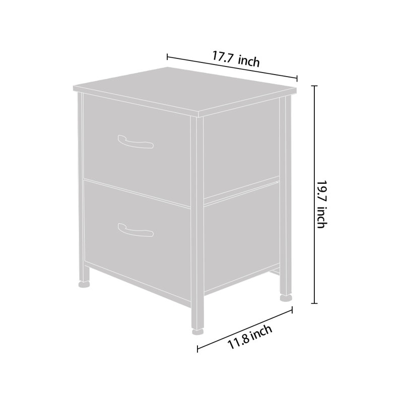 Commode 2 tiroirs Fronniah