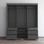 Armoire grise 71 "avec miroir Monaco 71"-1337071385