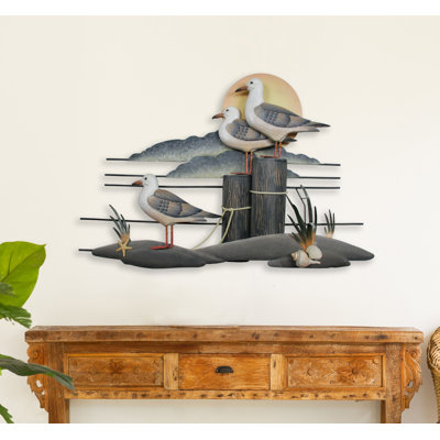 Handmade Coastal Landscape & Nature Wall Decor on Solid Wood