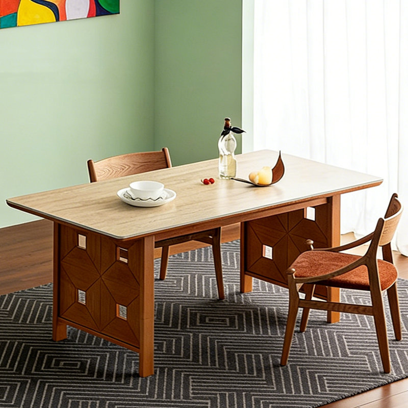 Table de salle à manger sophistiquée rétro, H 29,53 po x L 70,87 po x l 31,5 po
