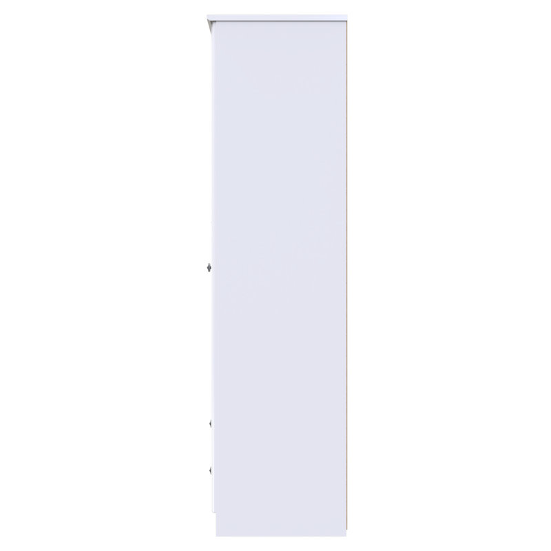 Adala Manufactured Wood Wardrobe, White Gloss/White